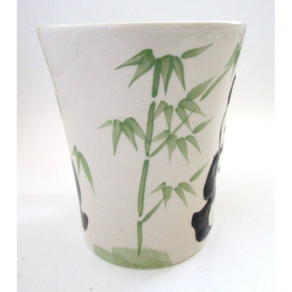 Pier 1 Imports Coffee Mug/Cup - 3D Panda Cub -Bamboo Handle Hand Painted Retired - Picture 4 of 12